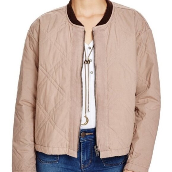 FREE PEOPLE Linear Quilted Bomber Jacket XS - Picture 2 of 7